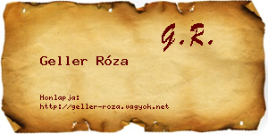 Geller Róza névjegykártya