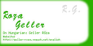 roza geller business card